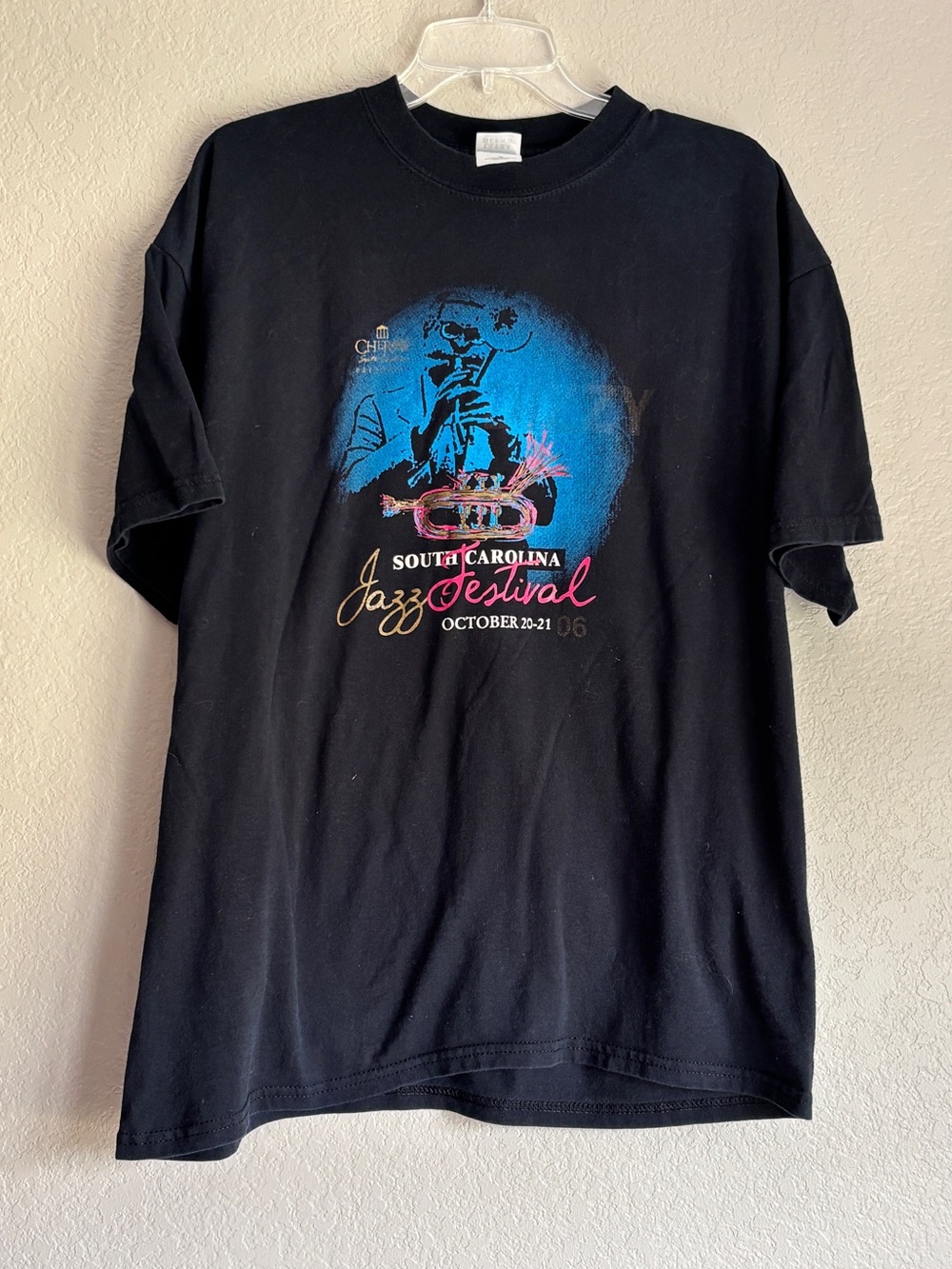 Gildan Black Tee adult unisex XL South Carolina Jazz Festival October 20-21 2006